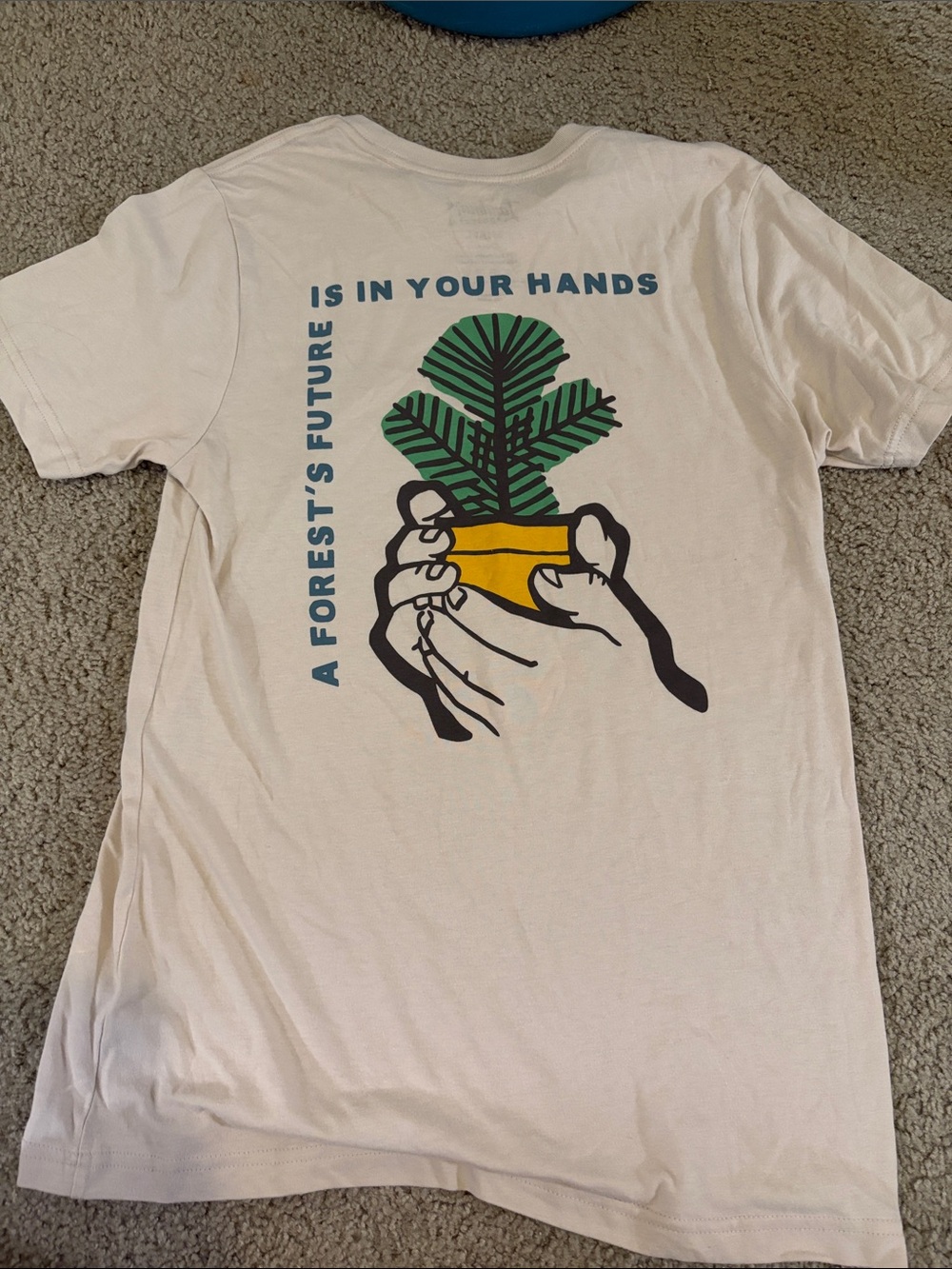 Graphic Eco Plant Tee - White with Green Print